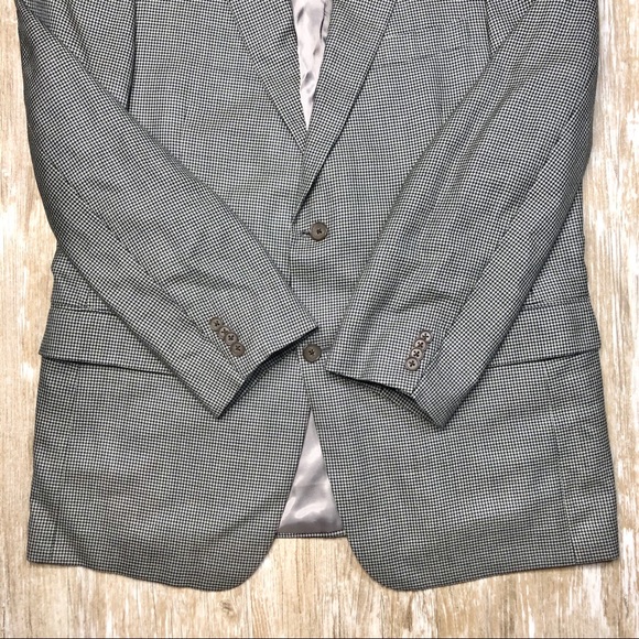 {Hart Schaffner Marx} Houndstooth Wool Blazer - Picture 7 of 12